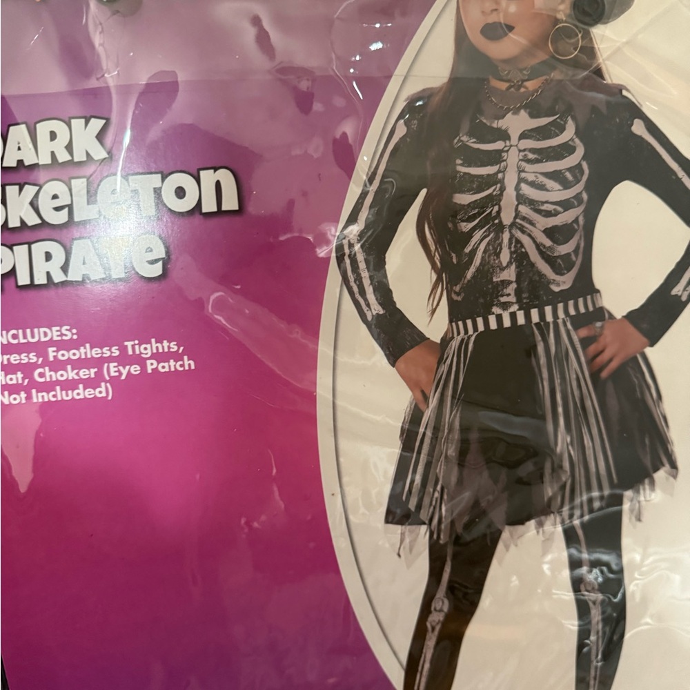 Dark Skeleton Pirate Costume for Kids